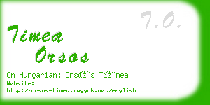 timea orsos business card